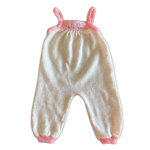 Vintage Friemanit Pink and White Duckie Jumpsuit Infant Girls’ Small